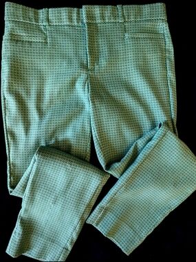 Banana Republic Green Cropped Patterned Pants